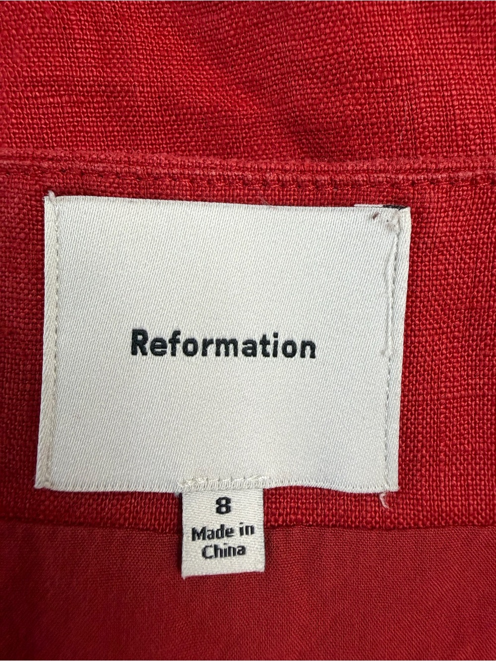 Reformation Red Two-Piece Crop Top and Mini Skirt Set - Picture 13 of 14